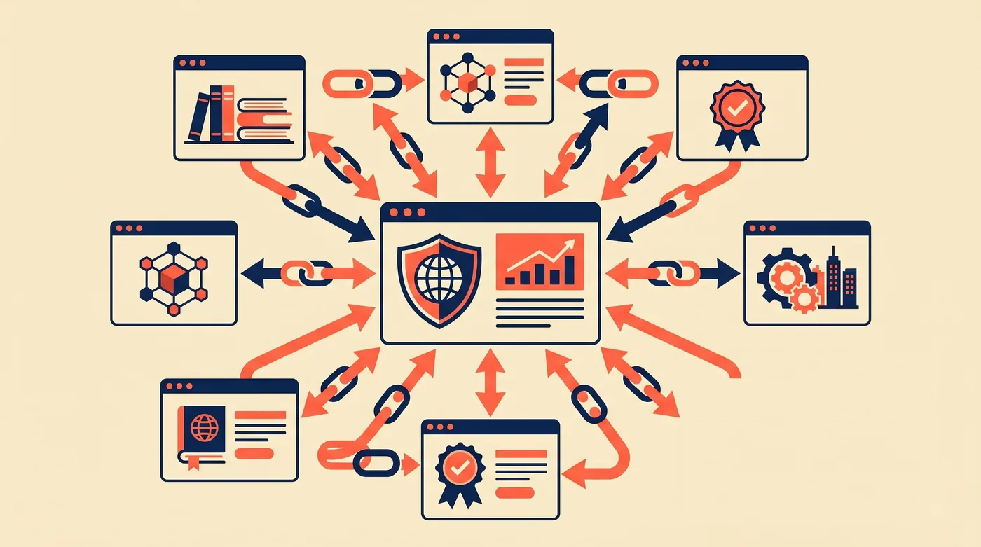 Authoritative external links and internal linking that strengthen your site's link authority